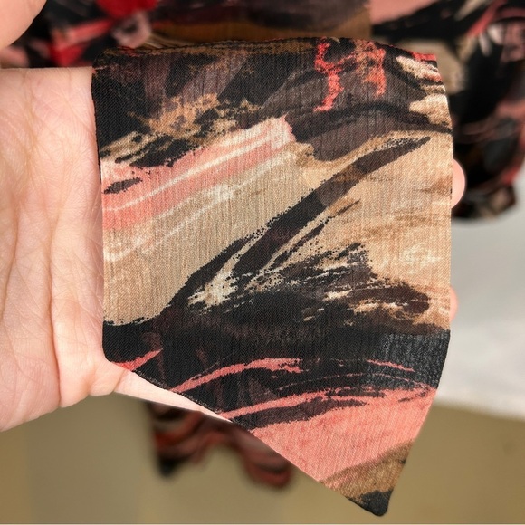 NEW EVRI Multicolor Black Fit & Flare Midi Dress with Bow Tie Plus Size 3X - Picture 9 of 17